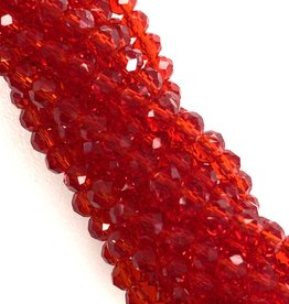 Bead World "Reds"  4mm Round Faceted Crystal Beads 144 Beads/Strand