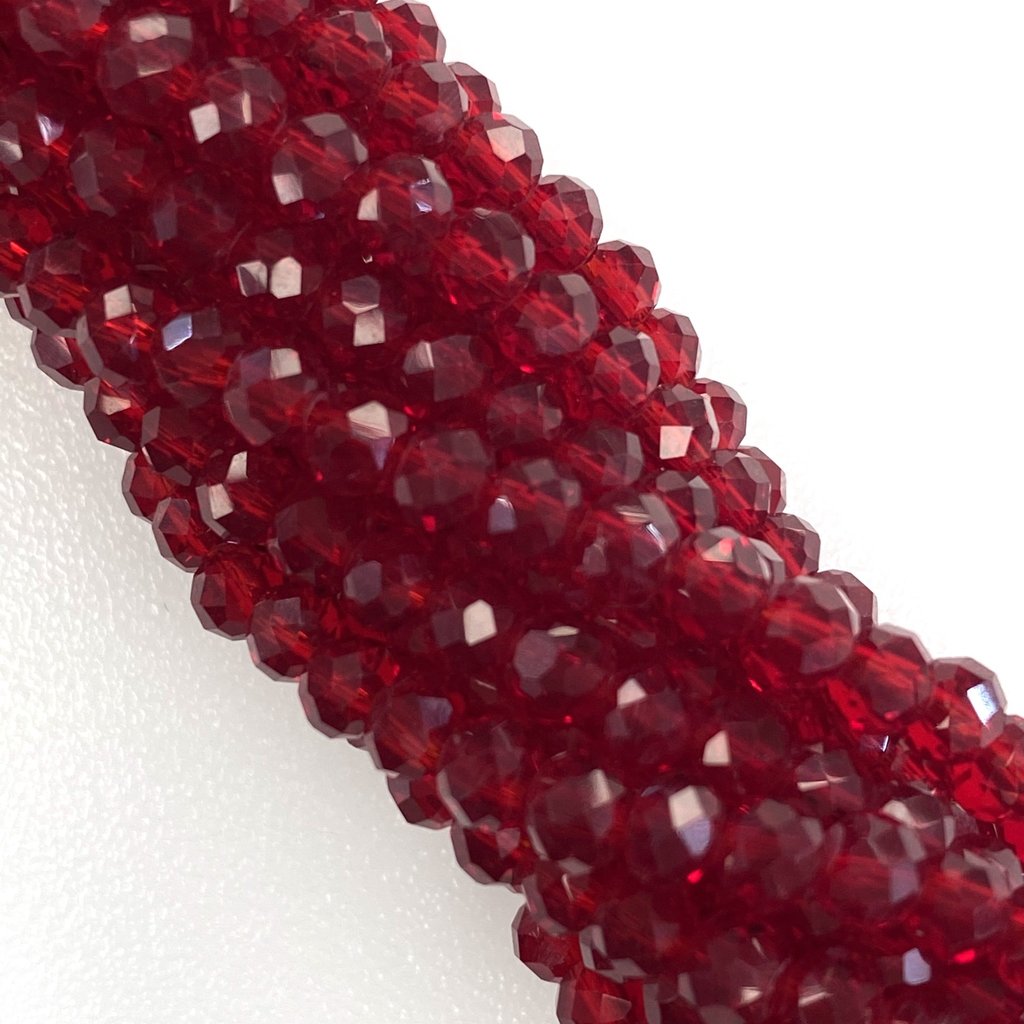 Bead World "Reds"  4mm Round Faceted Crystal Beads