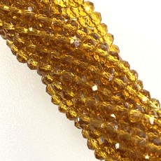 Bead World "Topaz Shades" 4mm Round Crystal faceted Beads 144 Beads/Strand