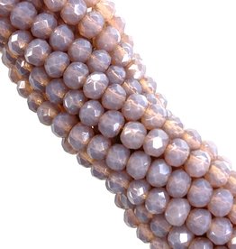 "Pinks and Peaches" 4mm Round Crystal Faceted Beads 144 Beads/Strand
