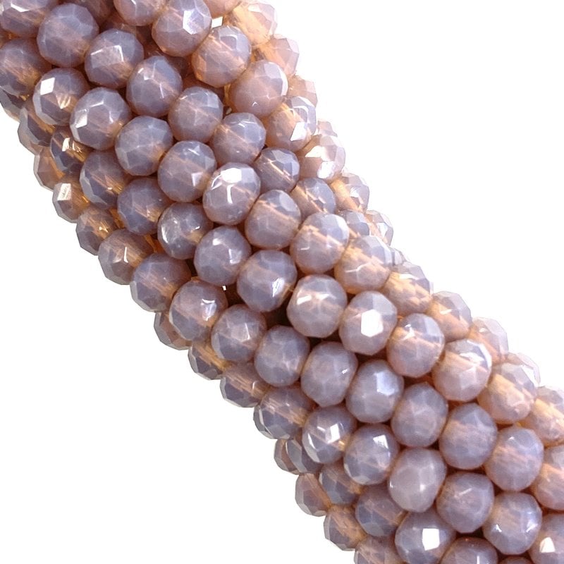 "Pinks and Peaches" 4mm Round Crystal Faceted Beads 144 Beads/Strand