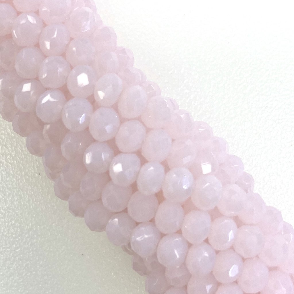 "Pinks and Peaches" 4mm Round Crystal Faceted Beads 144 Beads/Strand