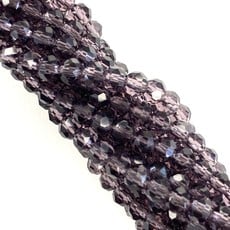 Bead World "Purples" 4mm Round Crystal Faceted Beads 144 Beads/Strand
