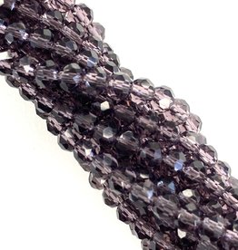 Bead World "Purples" 4mm Round Crystal Faceted Beads 144 Beads/Strand