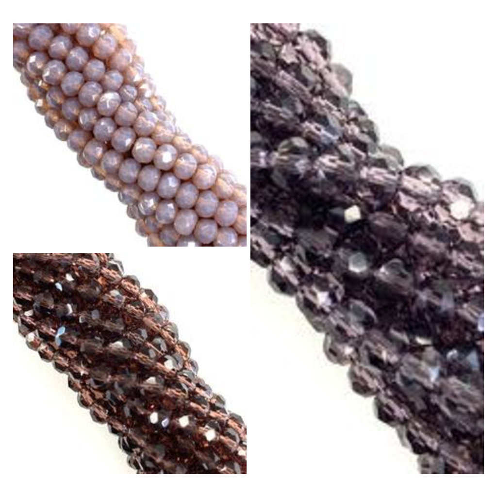 Bead World "Purples" 4mm Round Crystal Faceted Beads 144 Beads/Strand