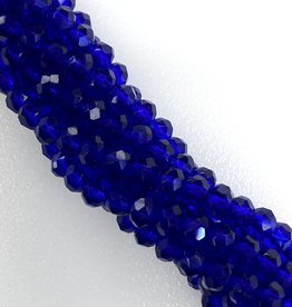 "Blues"  4mm  Round Crystal Faceted Beads - 144 pcs/Strand