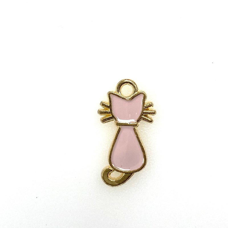 Bead World Cat Enamel - Light Pink 12mm x 20mm 3 pcs.