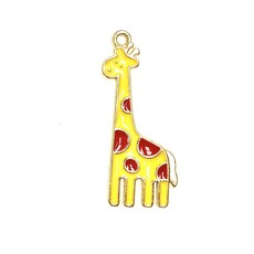 Bead World Giraffe Enamel-  14mmx 32mm 2pcs