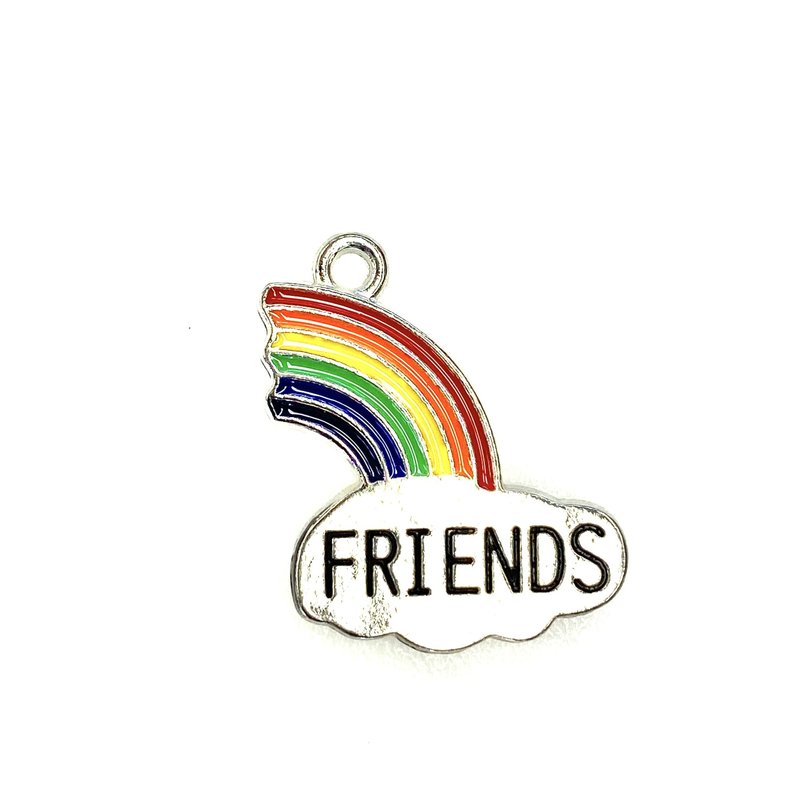 Bead World Rainbow -FRIENDS  Enamel 20mm x 25mm 3pcs.