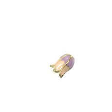 Bead World Tulip Bead/Verticle Hole  Enamel -Pink/ Purple  12mm x 20mm 3pcs.