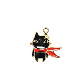 Bead World Cat Superhero Enamel -  18mm x 20mm 3pcs.