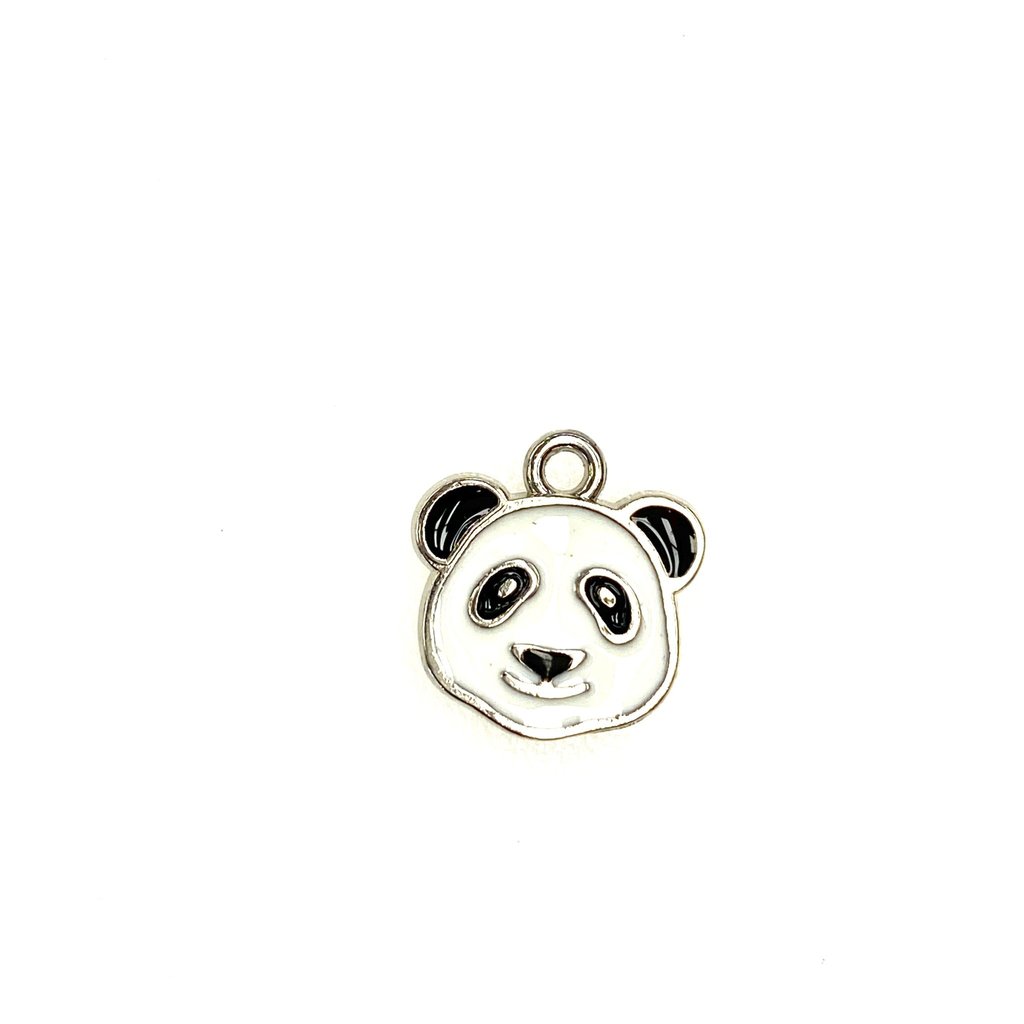 Bead World Panda Head Enamel -  14mm x 15mm 3pcs.