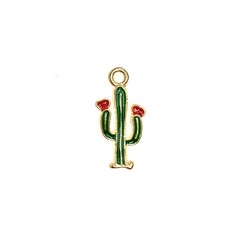 Bead World Cactus Enamel -  15mm x 20mm 3pcs.