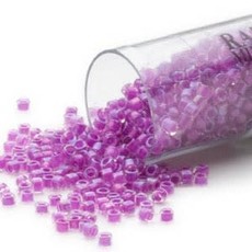 Miyuki Delica #11 Transparent  Color-Lined Lilac Db0073 7.5gms