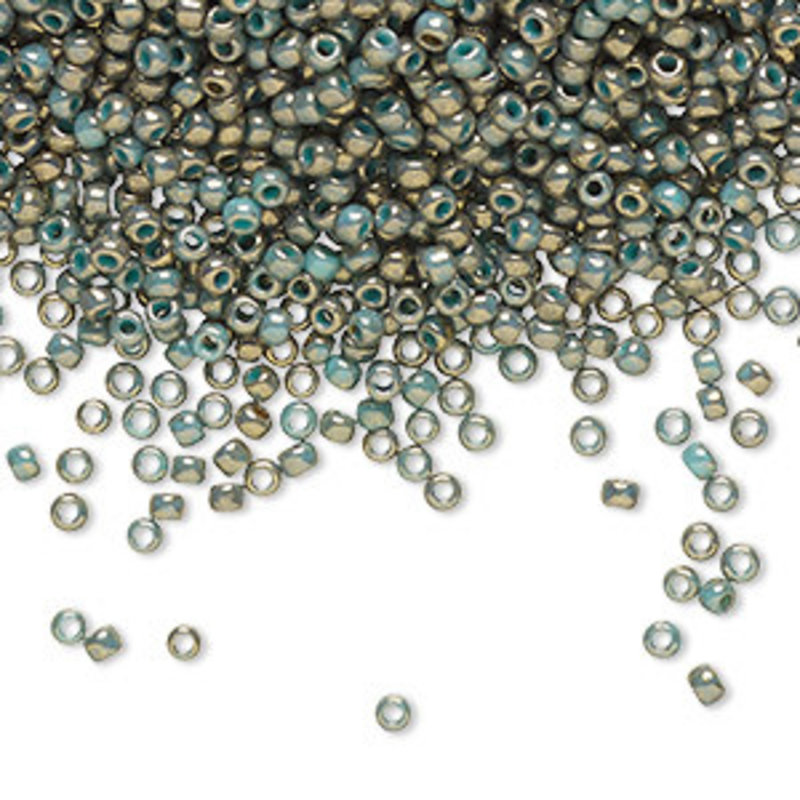 Toho ROUND 11/0 Seed Beads GILDED MARBLE BLACK