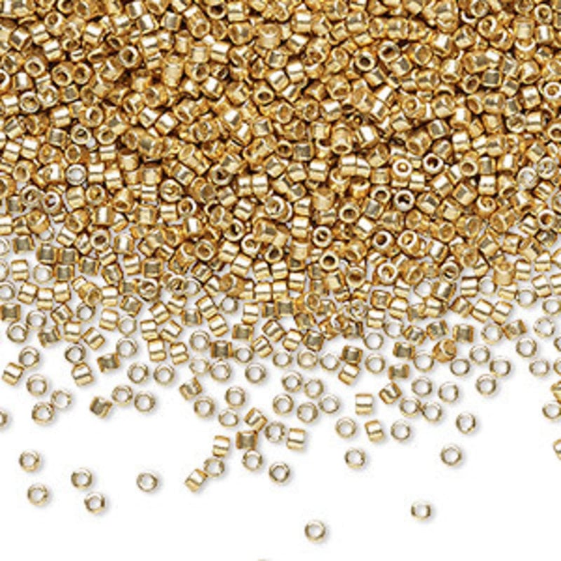 Miyuki Delica #11 Duracoat Opaque Galvanized Gold Db1832 7.5gms