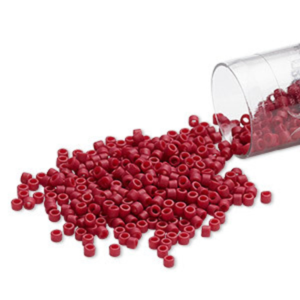 Miyuki Delica #11   Opaque Matte Dark Red Db0796     7.5gms