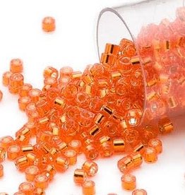 Miyuki Delica  #11  Silver Lined Orange DB0045   7.5gms