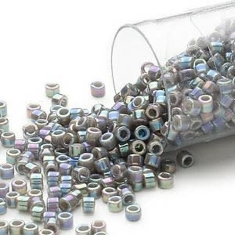 Miyuki Delica  #11   Opaque Rainbow Grey Db0168     7.5gms