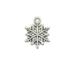 Bead World Snowflake Silver Small Charm 15mm x 15mm 3 pcs.