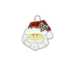 Bead World Santa Claus Head Charm 20mm x 20mm 3 pcs.