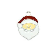 Bead World Santa Claus Head Charm 15mm x 20mm 3 pcs.