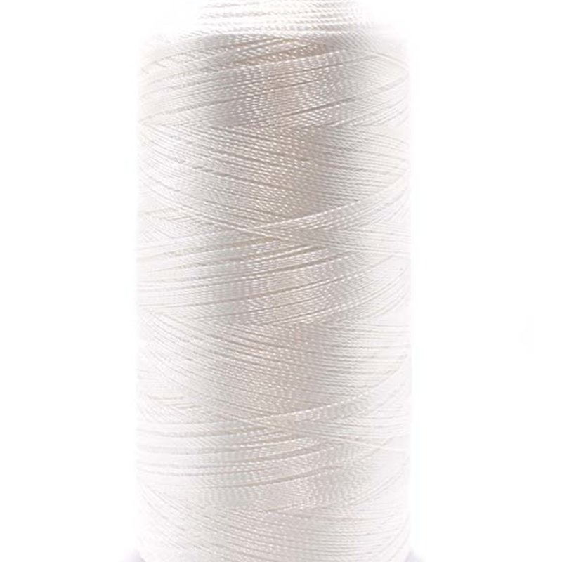 Thread, Silkon #1 Light Weight White Bonded Nylon Beading Thread