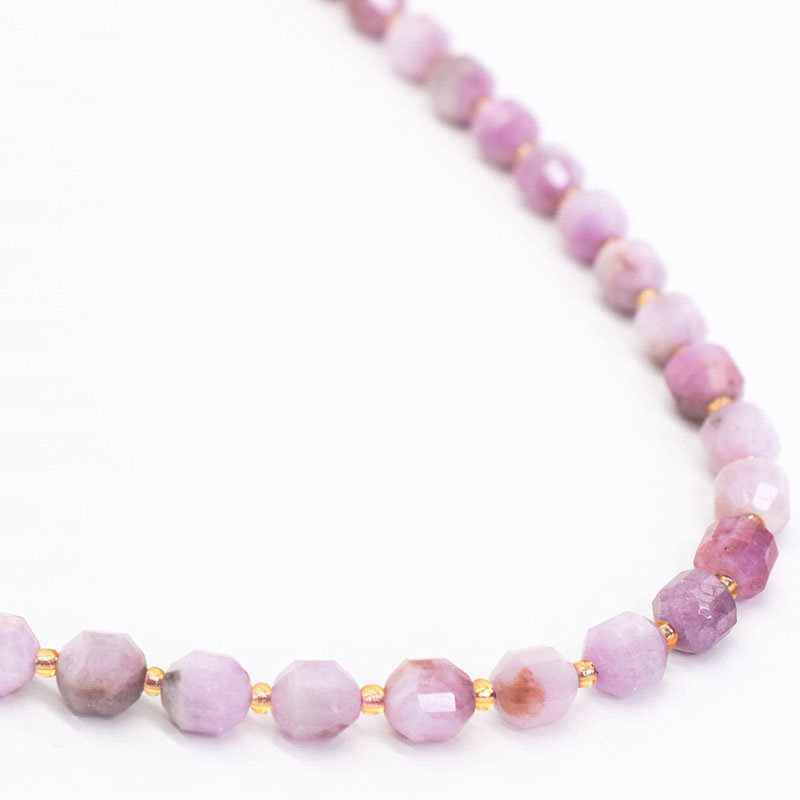 Bead World Kunzite 7mm x8mm  16" Strand Faceted