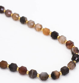 Bead World Agate 7mm x8mm  16" Strand Faceted
