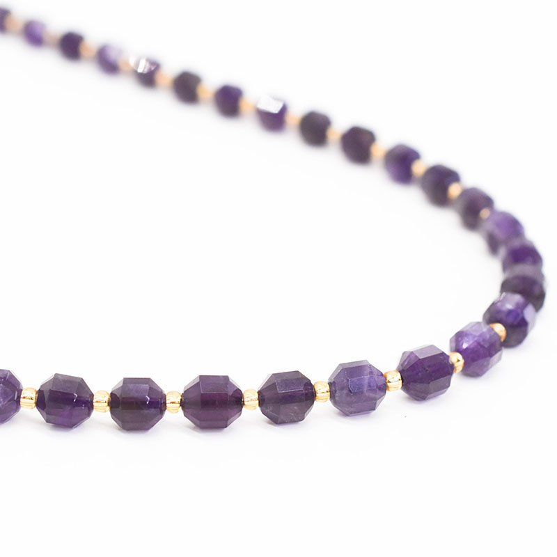 Bead World Amethyst 7mm x8mm  16" Strand Faceted