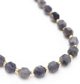 Bead World Iolite  7mm x8mm  16" Strand Faceted