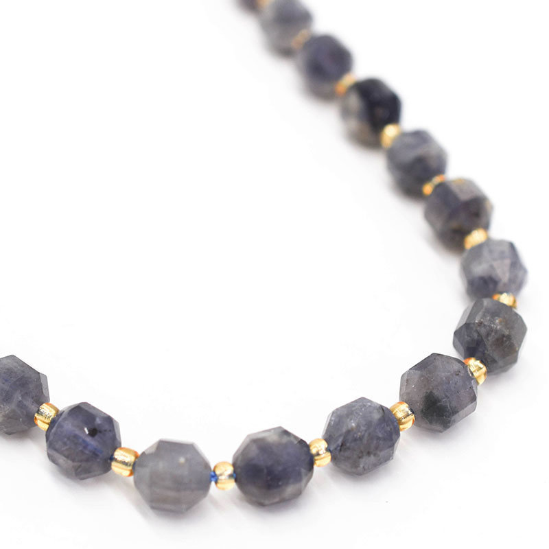 Bead World Iolite  7mm x8mm  16" Strand Faceted