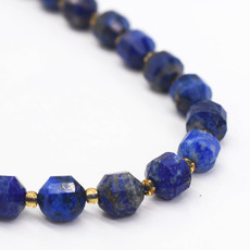 Bead World Lapis Lazuli  7mm x8mm  16" Strand Faceted