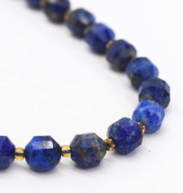 Bead World Lapis Lazuli  7mm x8mm  16" Strand Faceted