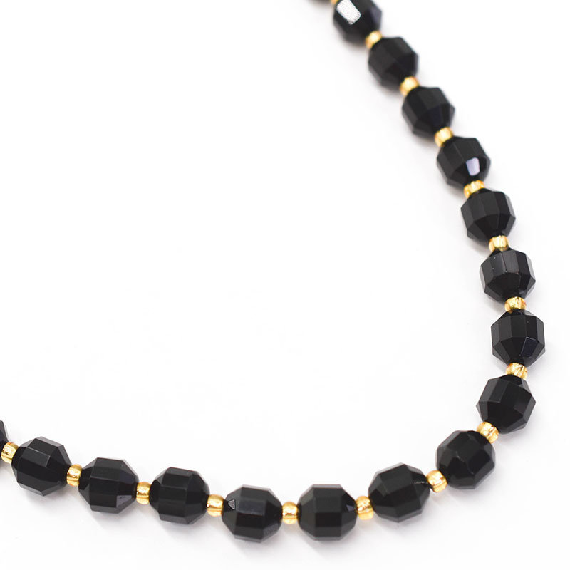 Bead World Obsidian 7mm x8mm  16" Strand Faceted