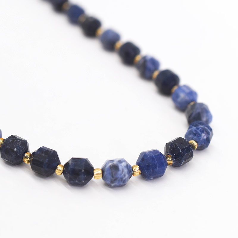 Bead World Sodalite 7mm x8mm  16" Strand Faceted