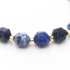 Bead World Sodalite 7mm x8mm  16" Strand Faceted