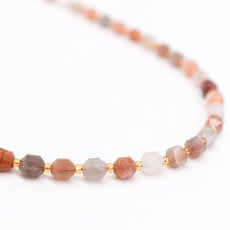 Bead World Sunstone  7mm x8mm  16" Strand Faceted
