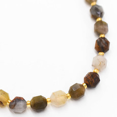 Bead World Pietersite 8mm x 9mm  16" Strand Faceted