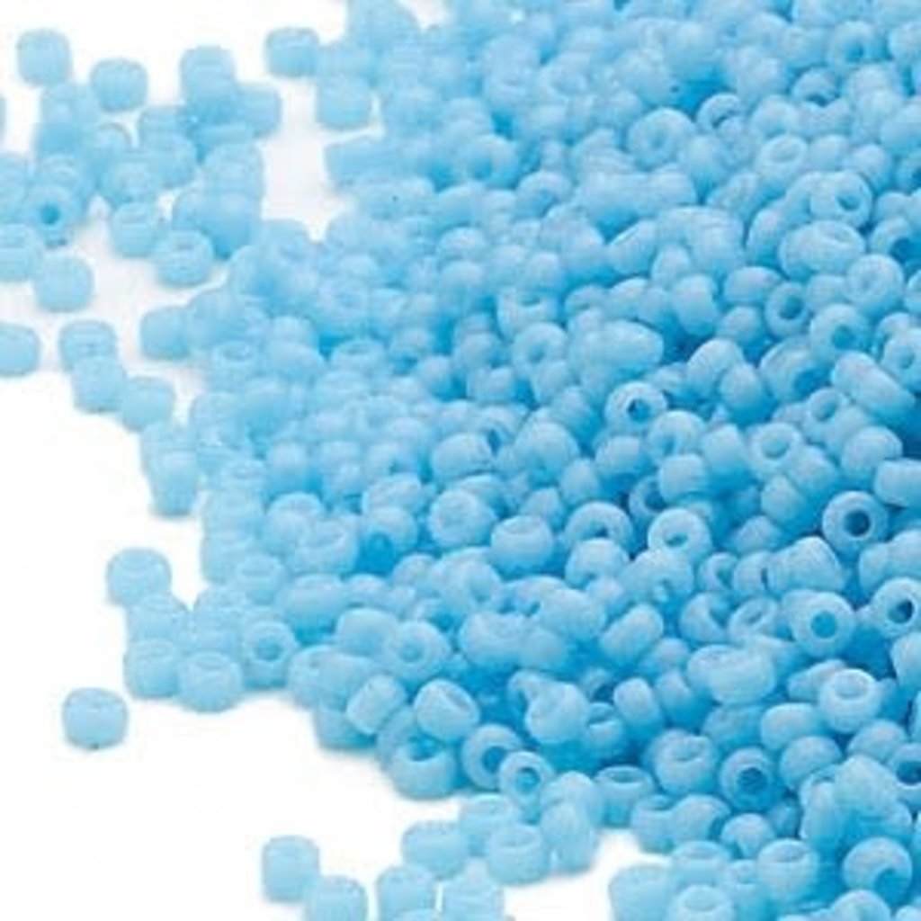 Miyuki #15 Rocaille Seed Bead Opaque Light Blue 35 Grams