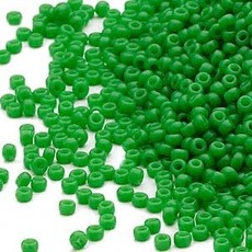 Miyuki #15 Rocaille Seed Bead Opaque Green 35 Grams