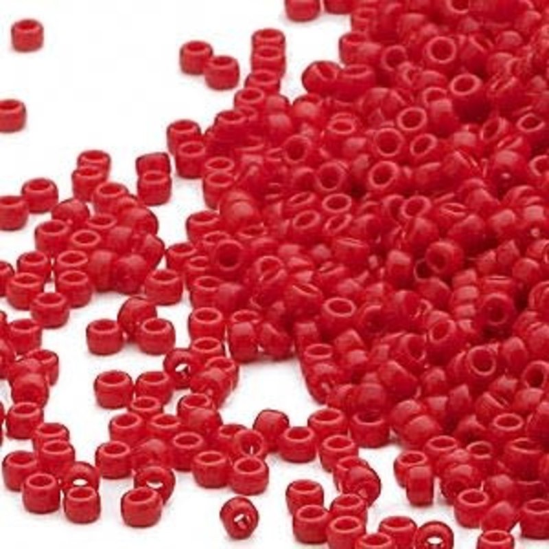 Miyuki #15 Rocaille Seed Bead Opaque Red 35 Grams