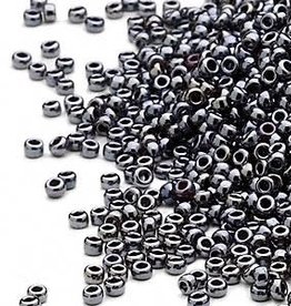 Miyuki #15 Rocaille Seed Bead Opaque Luster Gunmetal 35 Grams