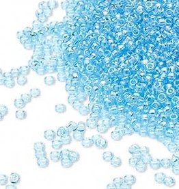Miyuki #15 Rocaille Seed Bead Trans Rainbow Ice Blue 35 Grams