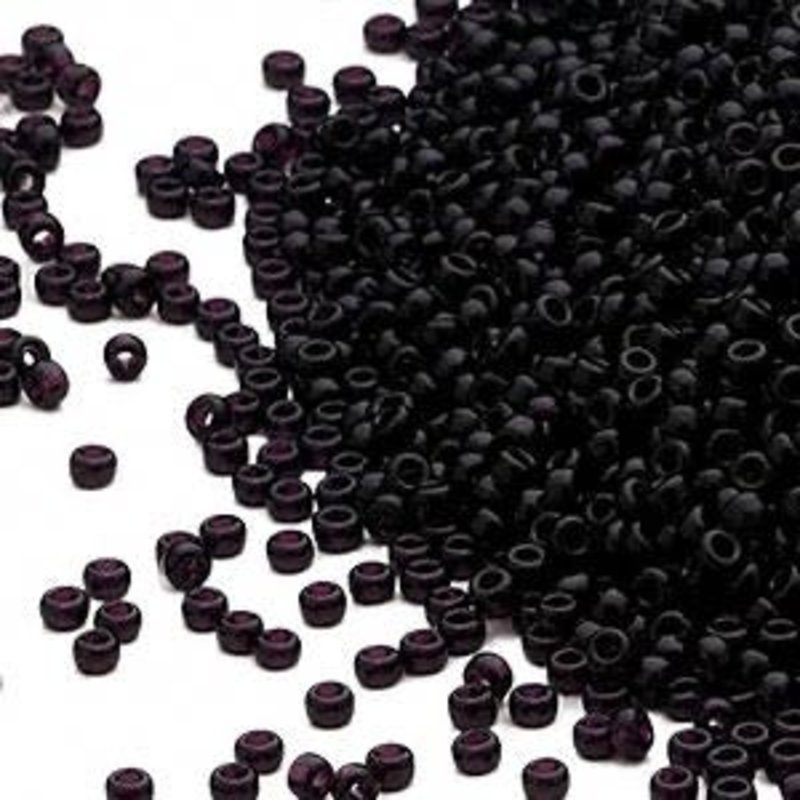 Miyuki #15 Rocaille Seed Bead Opaque Black 35 Grams