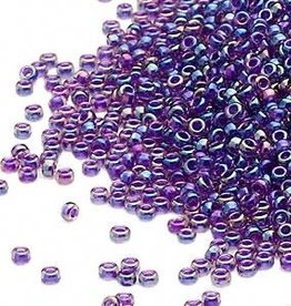 Miyuki #15 Rocaille Seed Bead Trans C-Lined Fancy Blue Violet 35 Grams