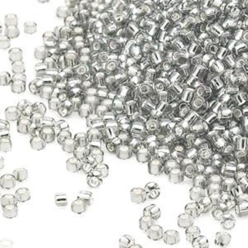 Miyuki #15 Rocaille Seed Bead Transparent Silver-lined Clear 35 Grams