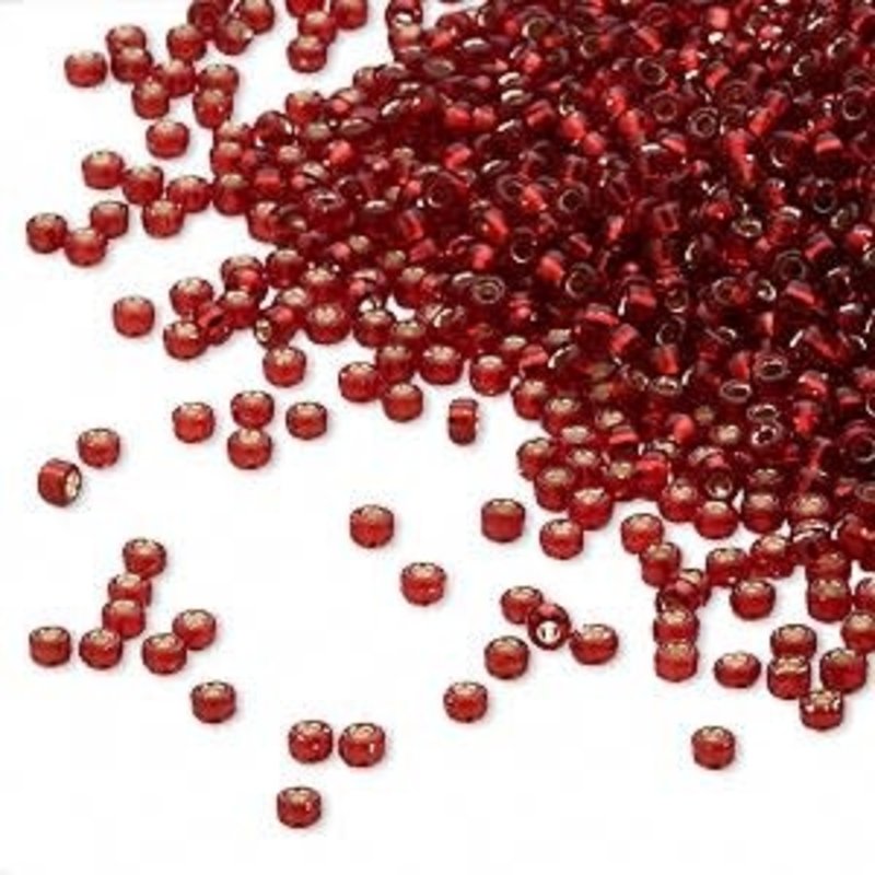 Miyuki #15 Rocaille Seed Bead S-Lined Dark Ruby 35 Grams