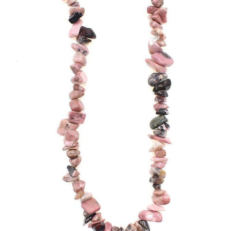 Rhodonite  Stone Chip 34" Strand