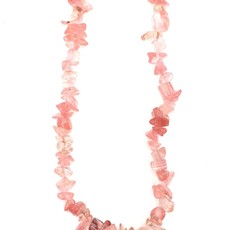 Cherry Quartz Stone Chip 33" Strand